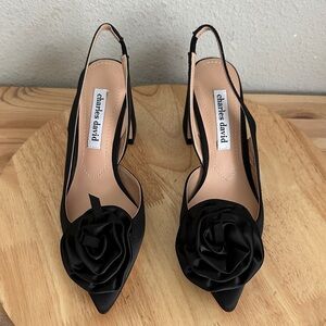 Charles David Althea Womens Pointed Closed Toe Block Heel Pumps new 6.5M